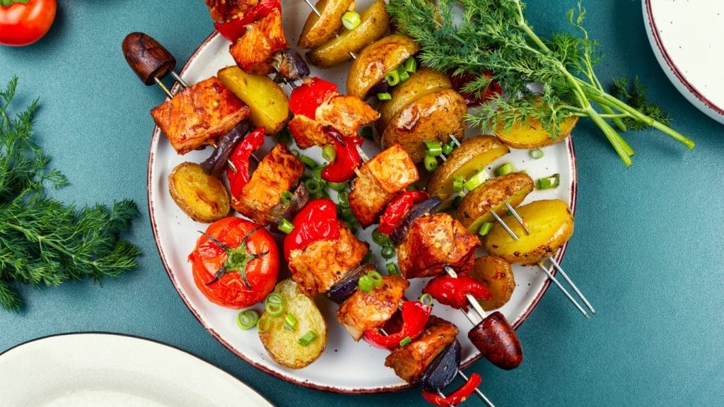 Father’s Day Vegetarian & Vegan Smoky Maple Skewers